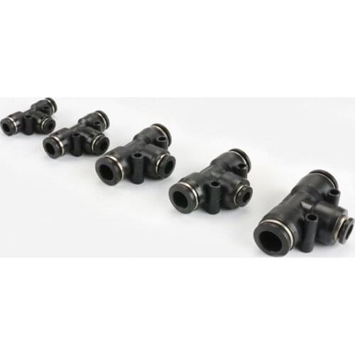 T-type three-way variable diameter pneumatic quick insertion quick tracheal connector full peg16-12 / 12-10 / 10-8 / 8-6