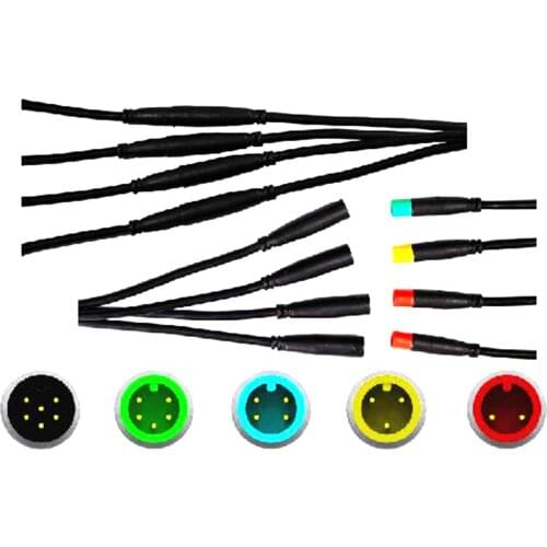 JULET Wire 2 3 4 5 6 Pin 2 Generation Waterproof Cable Electrical Bicycle Ebike Extension Cable Connector for Ebike Parts