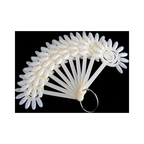 10Pcs colour display Polish Display Fan Practice Tool Board Nails Round head White/Transparent 120 color nail color swatches