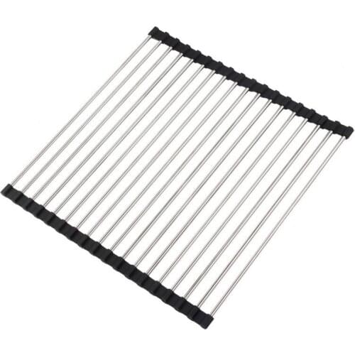 Kitchen Drainer Rack Magic Rolling Rack Kitchenware Drain Vegetable Fruit Spoon Filter Shelf Strainer Kitchen Tools