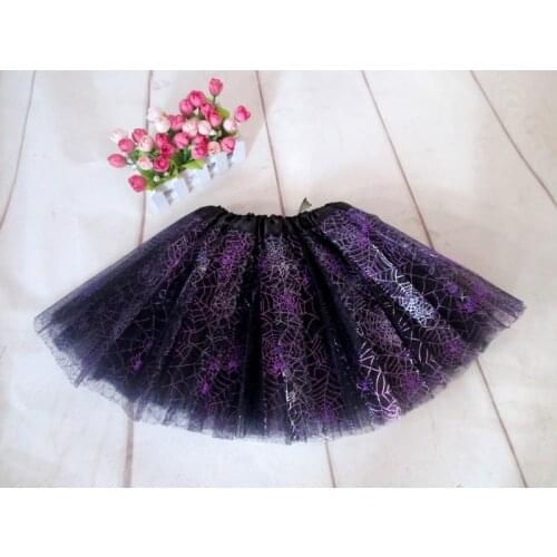 Halloween Tutu Skirt Purple Spider Tutus Skirt Girls Dance Skirts Fancy Tutu
