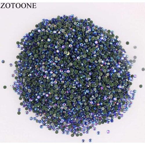 ZOTOONE Resin Rhinestone Non Hotfix Top Glue On Flat Back Rhinestones For Clothes DIY Applique Stones And Crystals Decorations E