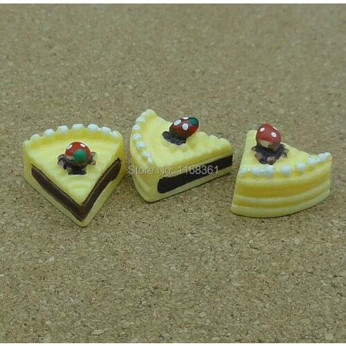 1pcs/lot resin yellow strawberry one layer cake 15mm Cabochons Scrapbooking Hair Bow Center Card Frame Making Craft DIY B008-9