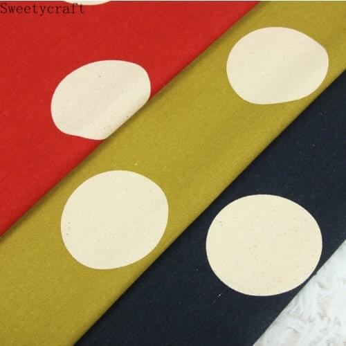 110x45cm Thick 100% Cotton Fabric By Yard Big Circle prints Cloth for DIY Handmade Sewing Patchwork Needlework Home Decor Tissue