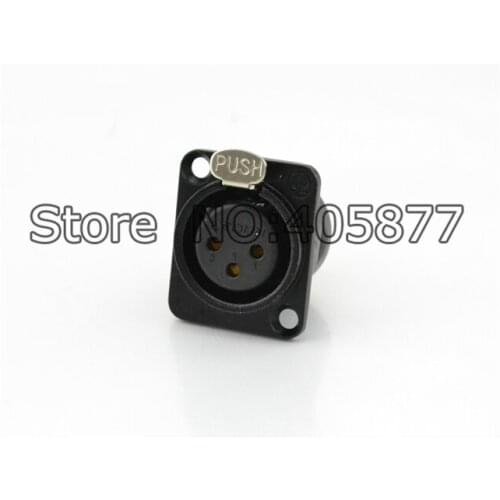 2pcs Pure Copper XLR Female Male Chassis Panel Socket For CD Amplifier