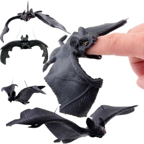 2021 Hanging Halloween Bat Scary Lifelike Imitation Bat Ornament Halloween Decoration Prop House Party DIY Decor Kids Gift Toy