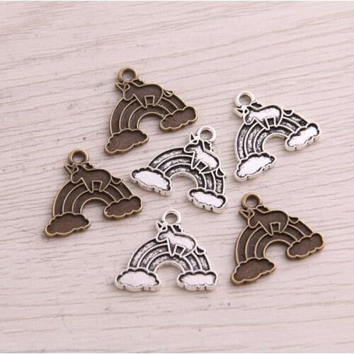 50pcs Charms rainbow flower 17X20mm Antique Making pendant fit,Vintage Tibetan Bronze,DIY Handmade Jewelry