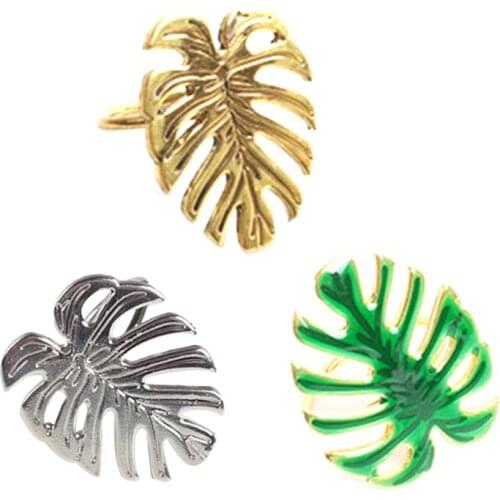 6Pcs Leaf Napkin Rings for Wedding Dinner Party Christmas Kitchen Gold Leaf Serviette Buckle Napkin Decoration