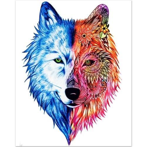 5D Diy Wolf Animal Diamond Painting Full Square Round Handmade Diamond Mosaic Embroidery Fox Cross Stitch Home Decoration Gift