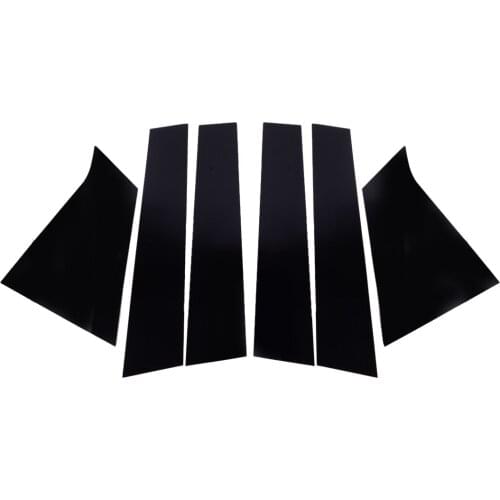 Car B Pillar Post Cover Door Window Trim Kit Window Black Plastic Fit for Chevrolet Malibu 2016 2017 2018 2019 2020 2021