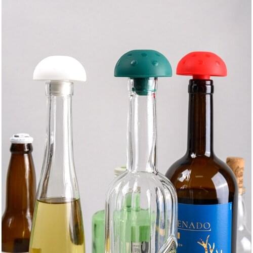 Bar Tools Creative Silicone Sealing Mushroom Shape Wine Stopper Preservation Home Restaurant Wine Whiskey Glass Bottle Corks