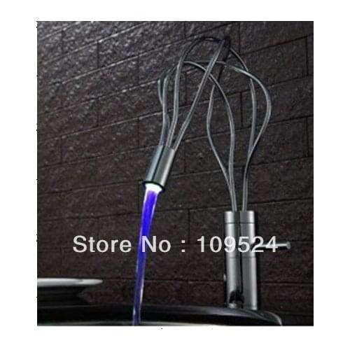 FREE SHIPPING Color Changing LED Bathroom Sink Faucet - Chrome Finish