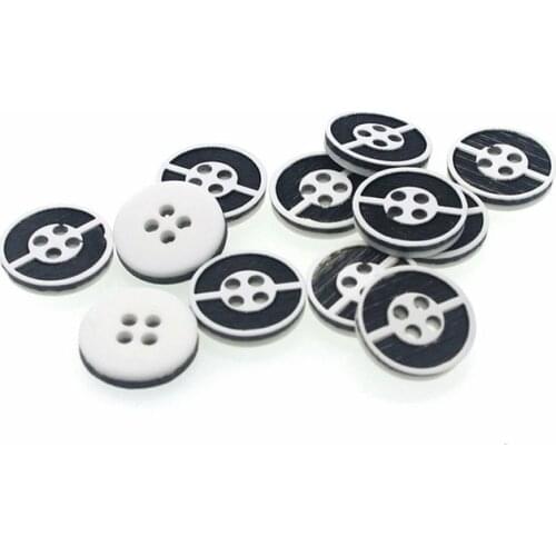 SHINE Brand 20PCs Resin Sewing Button Scrapbooking Round 4 Holes Costura Botones bottoni botoes S1062