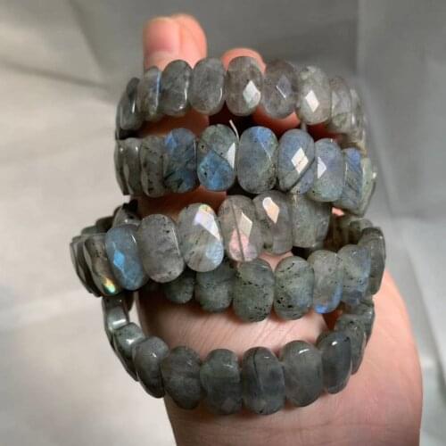 Natural rainbow Labradorite bracelet natural GEM stone bracelet DIY jewelry for woman for gift wholesale