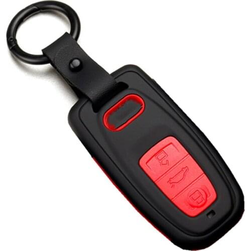 ABS Car Smart Remote Key Case Holder Protect Keychain Keyring for AUDI A8L A6L Q5 A7 A5 S6/S5 Key Chain Key Ring B Style