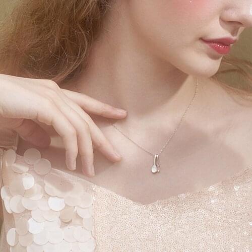 XIYANIKE 925 Sterling Silver Fine Necklace for Women Creative Fashion Spoon Fork Pendant Clavicle Chain Jewelry Birthday Gifts