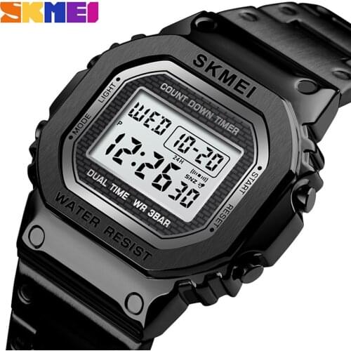 SKMEI Mens Watch Waterproof Chronograph Countdown Digital Watch Men Fashion Sport Wristwatch Alarm Clock Reloj Hombre