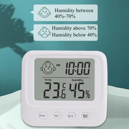 2 in 1 Digital Thermometer Hygrometer Mini Temperature/Humidity Meter Home Wall Hygrothermograph for Indoor Outdoor