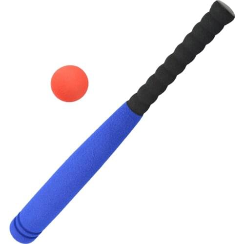 Kids Baseball Bat with Ball Children Outdoor Baseball Kit Safe Sports Game (Blue, Random Ball Color)