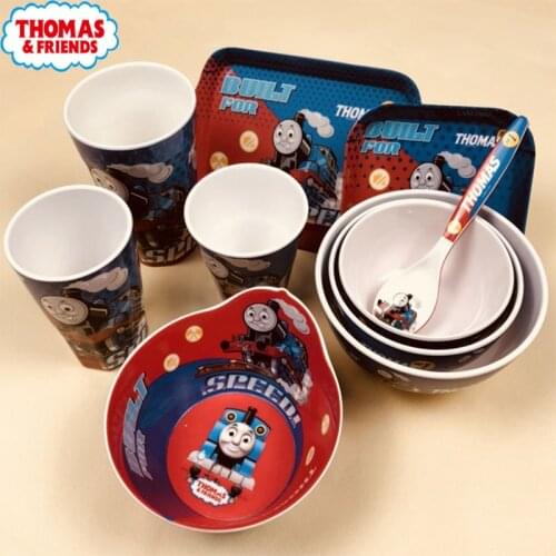 Childrens tableware Tableware 10 piece set Thomas Cartoon Bowl Cup Fork Baby Tableware Childrens Bowl Full Tableware