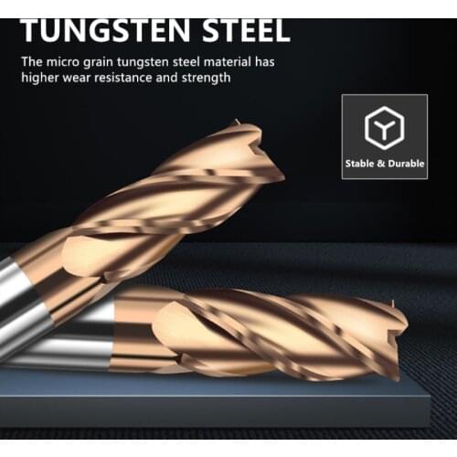 Milling Cutter Hrc55 Carbide End Mill 1-14mm 4flutes Milling Cutter Alloy Coating Drill Bits Cutting Tool Cnc Maching Endmills