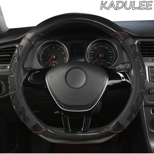 KADULEE Microfiber Leather Car Steering Wheel Cover For Opel Astra J G Insignia Zafira a b Corsa d Mokka Vivaro Meriva