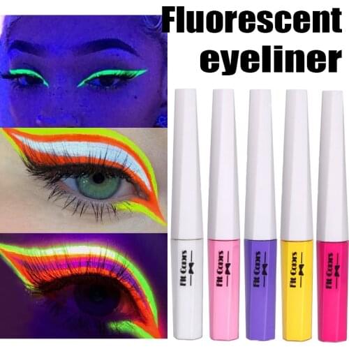 8 Colors Fluorescent Eyeliner Pencil Waterproof Quick Dry Long Lasting Neon Liner Matte Liquid Eyeliner Pen Makeup Cosmetics