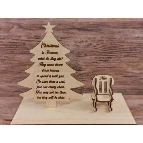 Personalized Christmas Tree Rocking Chair,Home Decoration,Loved Ones in Heaven,Wedding Party Favor Gift