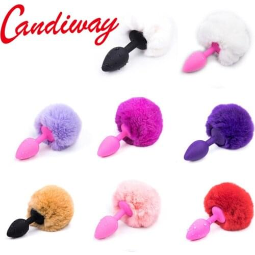 Rabbit TAILS Butt Anal Plug Sex Toy BULLET Sex Products buttplug G SPOT Toys CatTails COUPLE LOVER SEX GAME