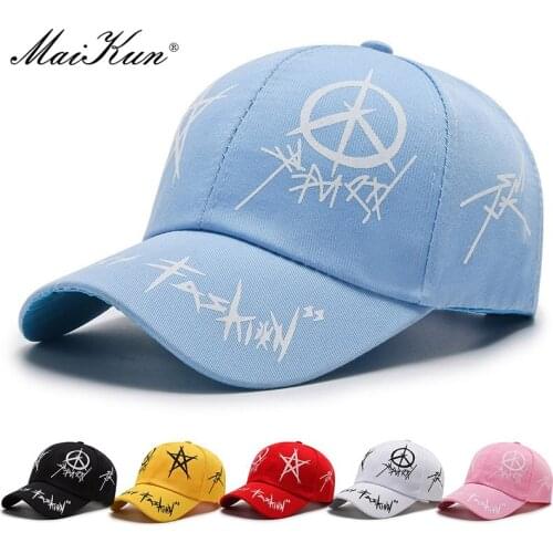 Maikun Spring New Mens Baseball Cap Printing Caps Trendy Sun Hats Men And Women Couple Hats