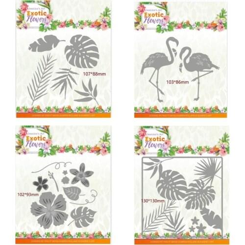 Metal Cutting Dies Flamingo And Flowers Die Scrapbooking Embossing Paper Craft Album Cards Punch Art Cutter Die 2021