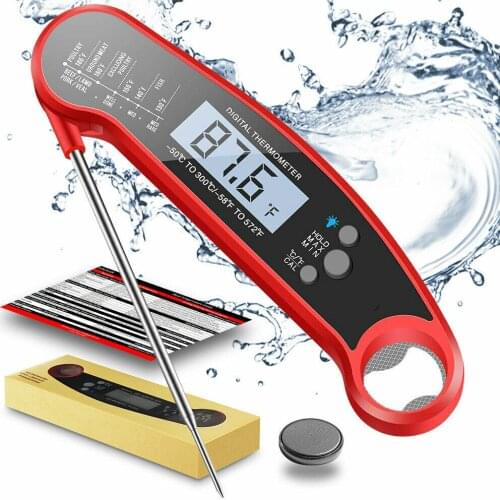Instant Read Meat Thermometer Digital LCD Cooking BBQ Food Thermometer Bottle Opener Thermometers