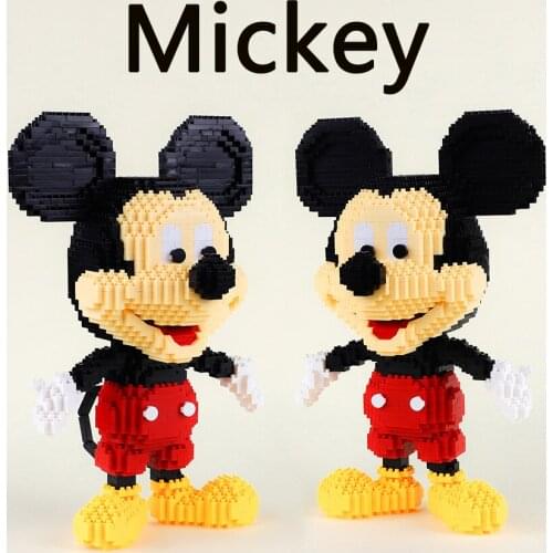 Disney Blocks Mini Mickey Minnie Figures Diy Classic Movie Model Bricks Toys Children Gift