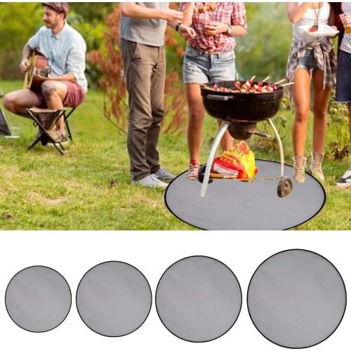 Fire Pit Mat 3 Layer Thickened Fireproof Grill Mat Round 24/32/36/40inch Both Sides Useable For Outdoor Camping Picnic BBQ