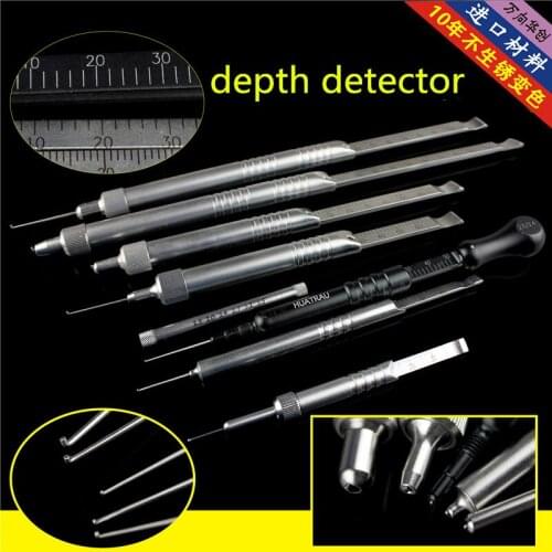 Orthopedic surgical instruments drilling hole depth sounder depth detector depth caliper ruler drill measurer 30 50 60 100mm AO