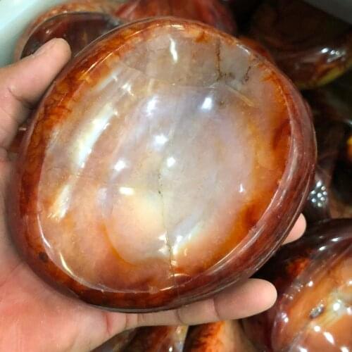 1pcs Natural agate polished agate ashtray healing mineral gem Madagascar home decor
