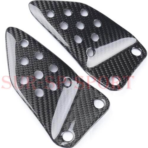 Front Foot Peg Heel Guard Plate Carbon Fiber For Buell XB9 XB12 S R Firebolt