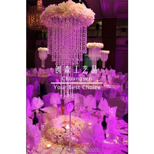 Clear Acrylic Flower Stands Table Centerpiece,Tall Clear Acrylic Flower Stand Flower Vase Table Deco Wedding Centerpiece