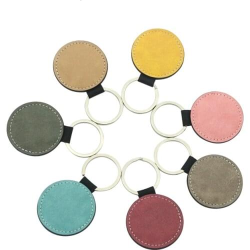 Variety Color 20pcs Blank Sublimation PU Pendant Tags Key Chains DIY Printing Sublimation Ink Transfer paper Both Side Print