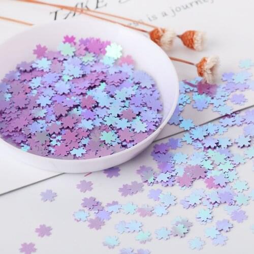 Sakura Iridescent Confetti Holographic Cherry Blossom Glitter Flakes Kawaii Resin Art Inclusions Floral Sprinkles Kawaii Crafts