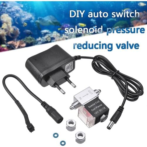 12V CO2 Aquarium Solenoid Valve Regulator Aquarium Fish Tank for Aquatic Plants Supplies