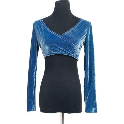 ROYAL SMEELA Ladies Belly Dance Long-Sleeve v-neck Bandage Top Belly Dance top sexy Practice Training tops belly dance costume