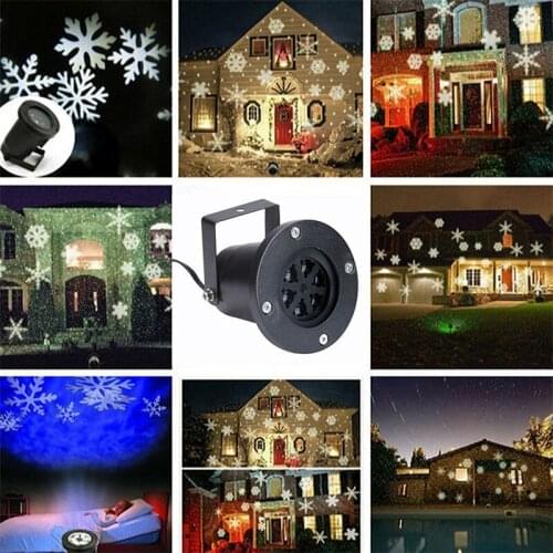 Outdoor Led Stage Light Waterproof Moving Snowflake Laser Projector Lamps Christmas Party Garden Landscape Decor Lighting Lamp