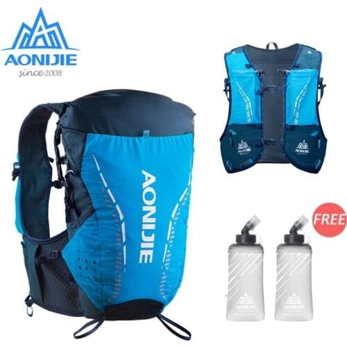 AONIJIE Blue 18L Ultralight Outdoor Vest Hydration Backpack Soft Water Bladder Flask C9104 Marathon Race Trail Running