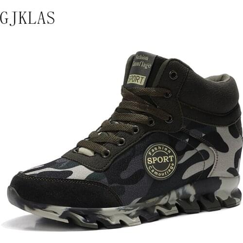 Hidden Heel Camouflage Canvas Shoes High Top Sneakers Large Size Shoes Women Comfy Light Wedges Shoes for Women Sneakers Casual