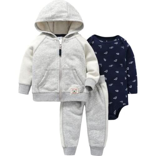 FREE SHIPPING Baby Girl Bodysuit Set 3pcs pack Hooded Long Sleeve Outwear+Long Sleeve Bodysuit+Pants