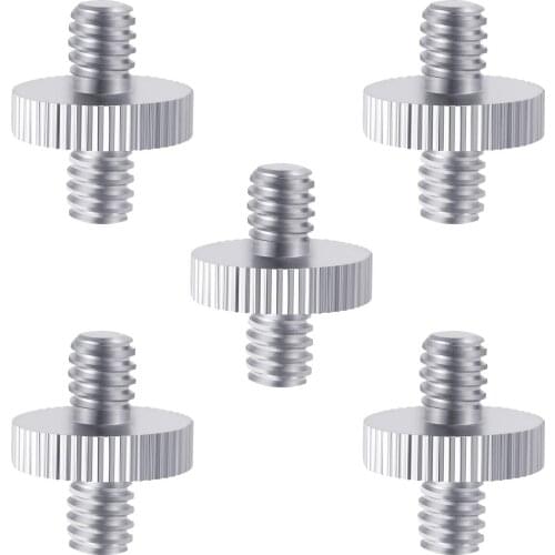 CNIM Hot 5 Pieces 1/4 inch Male to 1/4 inch Male Metal Threaded Screw Adapter Tripod Screw Converter for DSLR Camera,Tripod,Mo