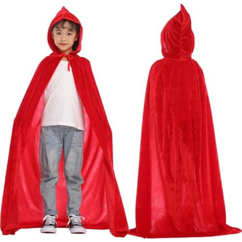 8 Colors Elf Witch Cosplay Cape Long Cloak Hollowee Cosplay Cape Robe Hooded Cloak Baby Kids Girls Boys Party Costume Пальто
