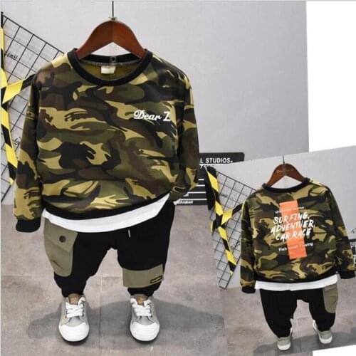 Autumn Boys Clothing Set Camouflage Baby boy Children long Sleeve T-shirt and pants 2 pcs Kids Clothes Sport Suits for 2-7Year