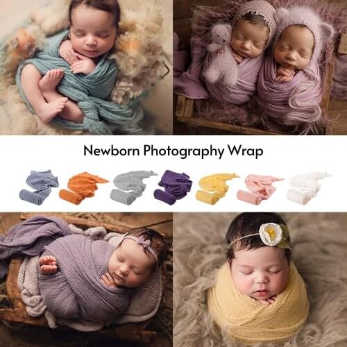 7 Colors Baby Blankets Newborn 40*180cm Babies Accessories Newborn Photography Wrap Soft Decor Wrap Blanket Baby Photo Props